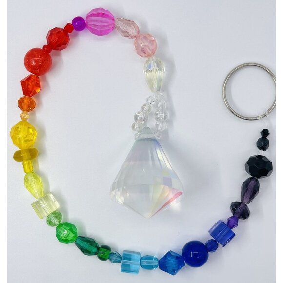 Beaded Suncatcher Rainbow Crystal Prism Hanging Patio Decor Yard Art Tree - Picture 1 of 10